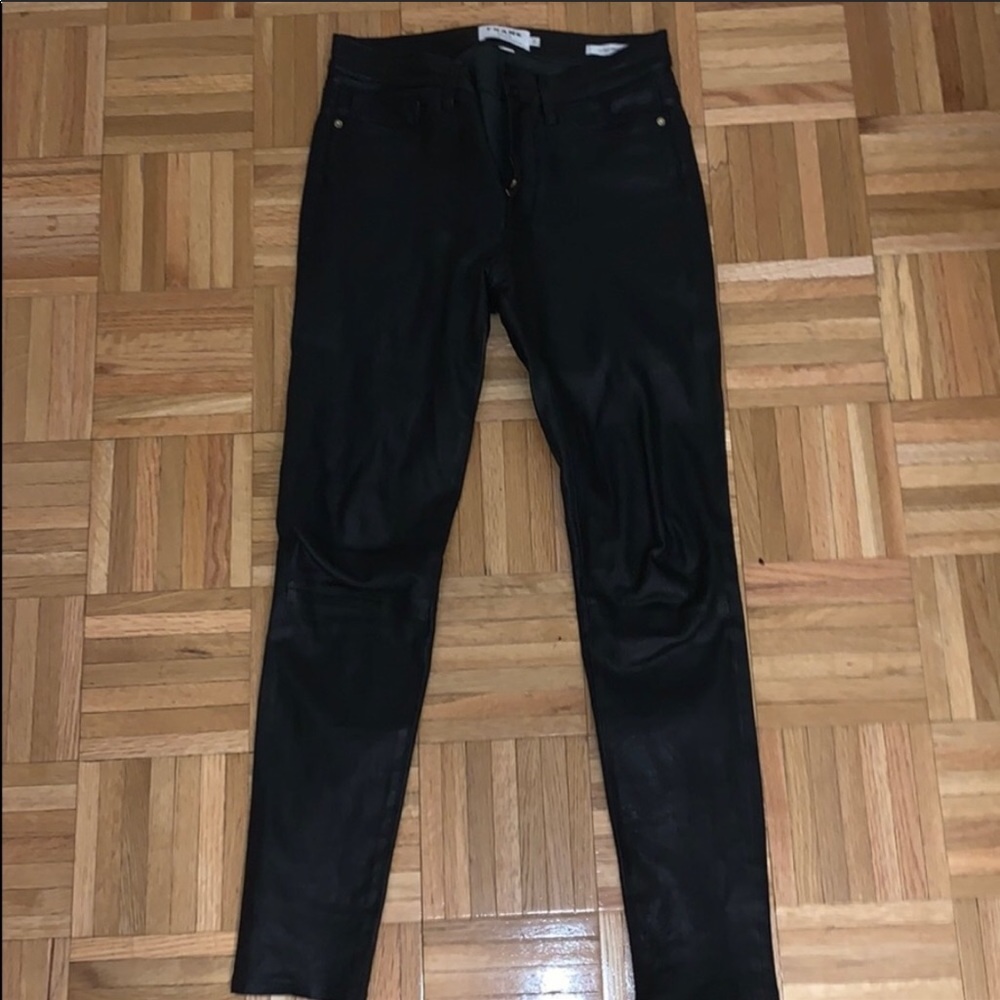 Frame Le High Skinny leather pants size 27